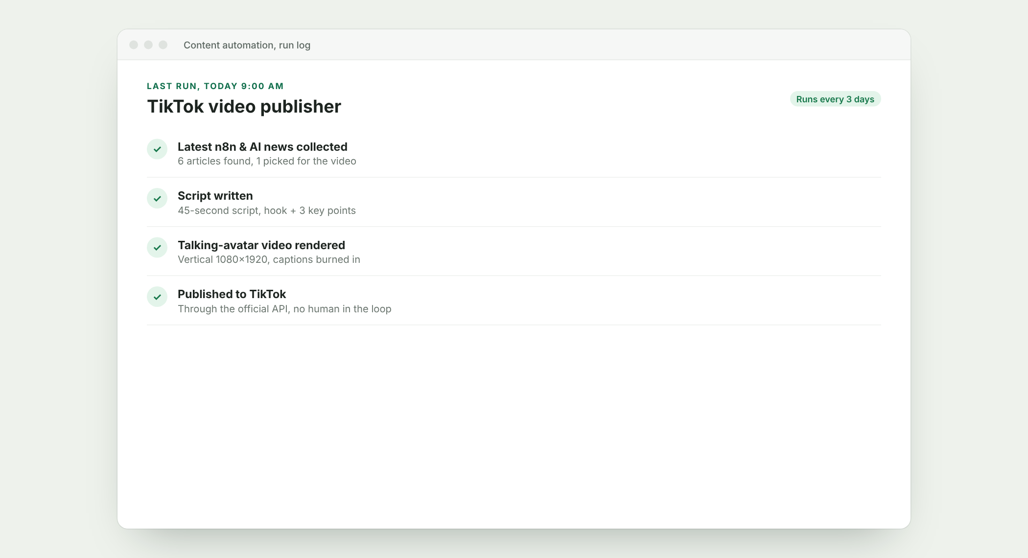 Autonomous TikTok Video Publisher
