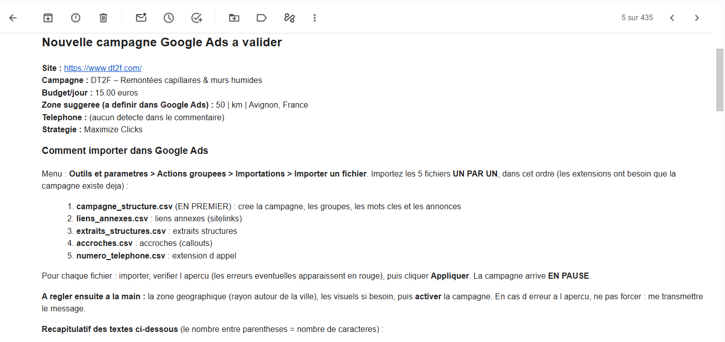 The Google Ads CSV