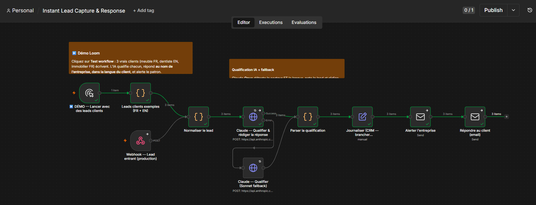 The workflow
