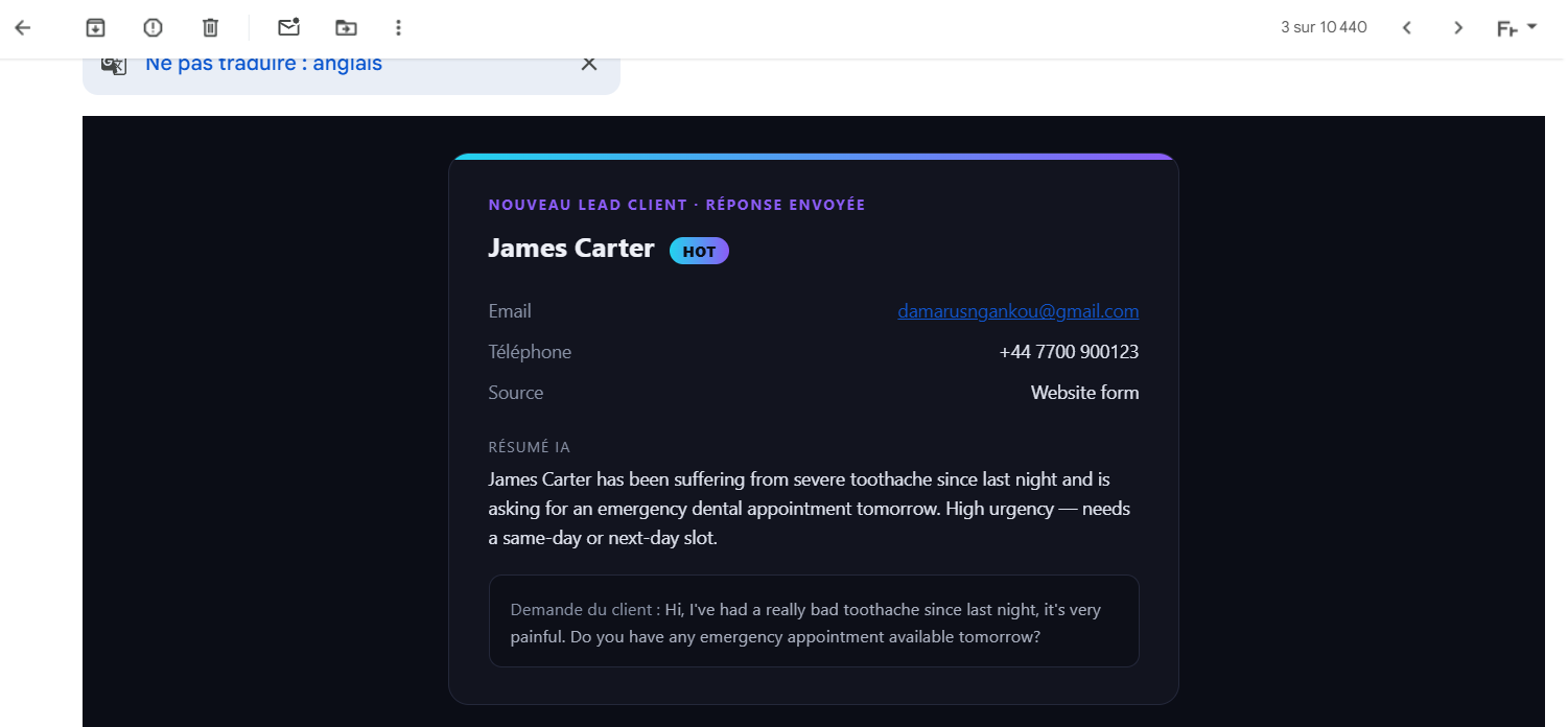 What the business receives