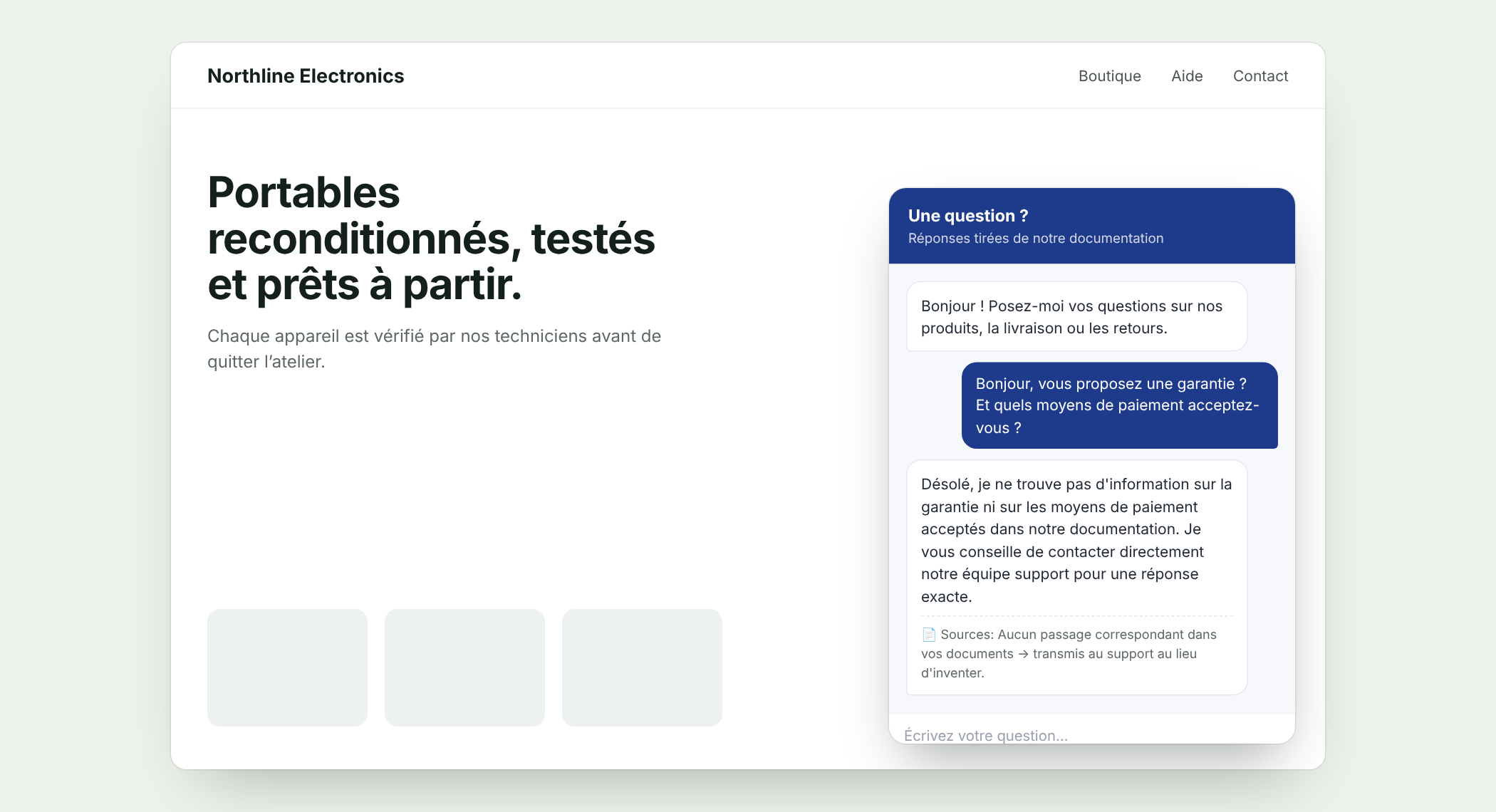 La réponse sourcée