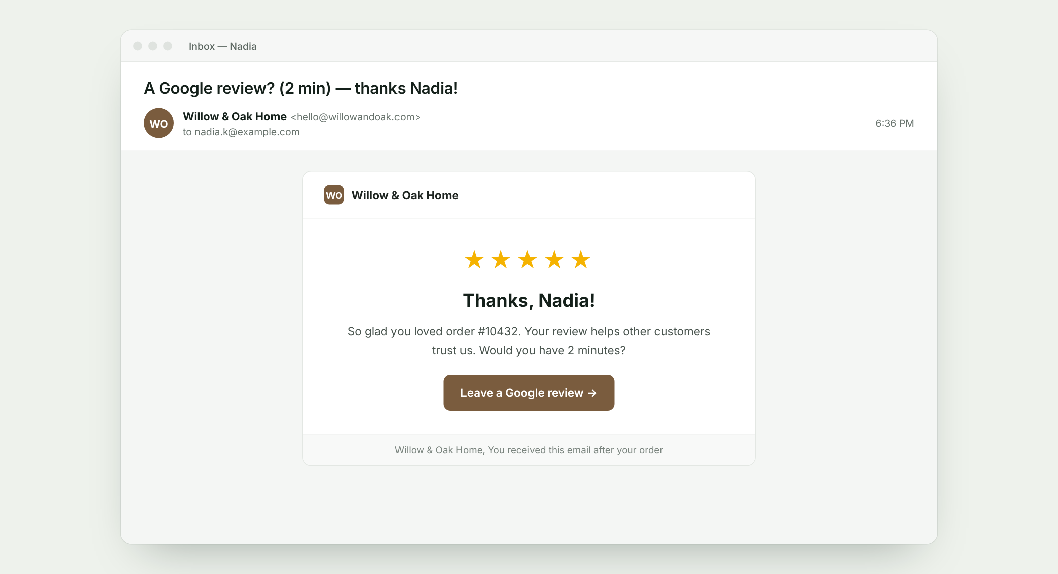 The review request